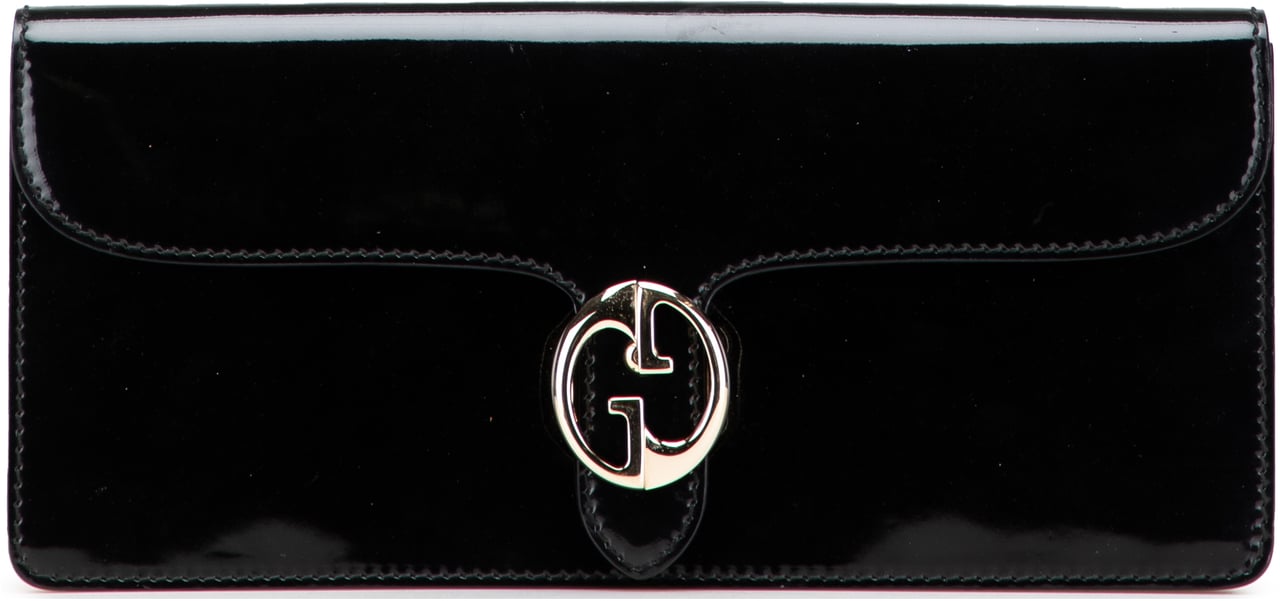 Gucci Patent 1973 Clutch Zwart