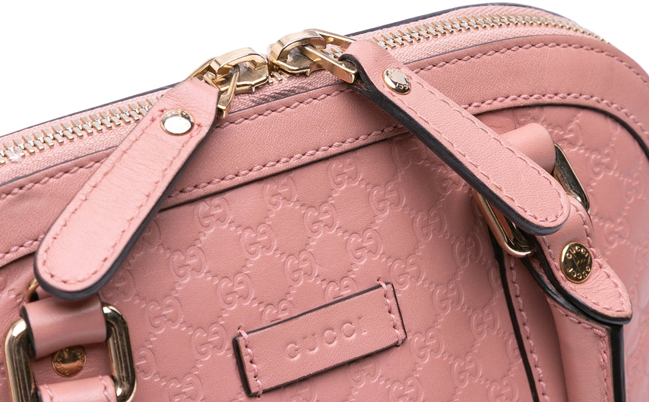 Gucci Mini Microguccissima Dome Satchel Roze