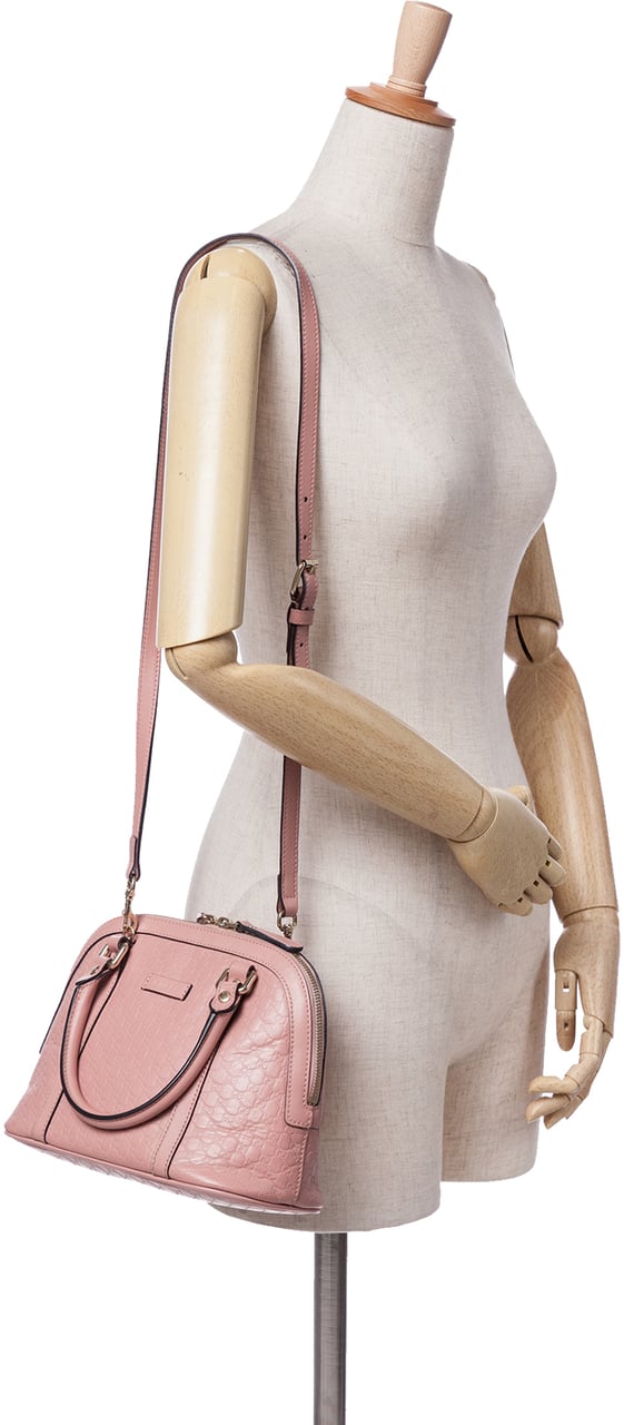 Gucci Mini Microguccissima Dome Satchel Roze