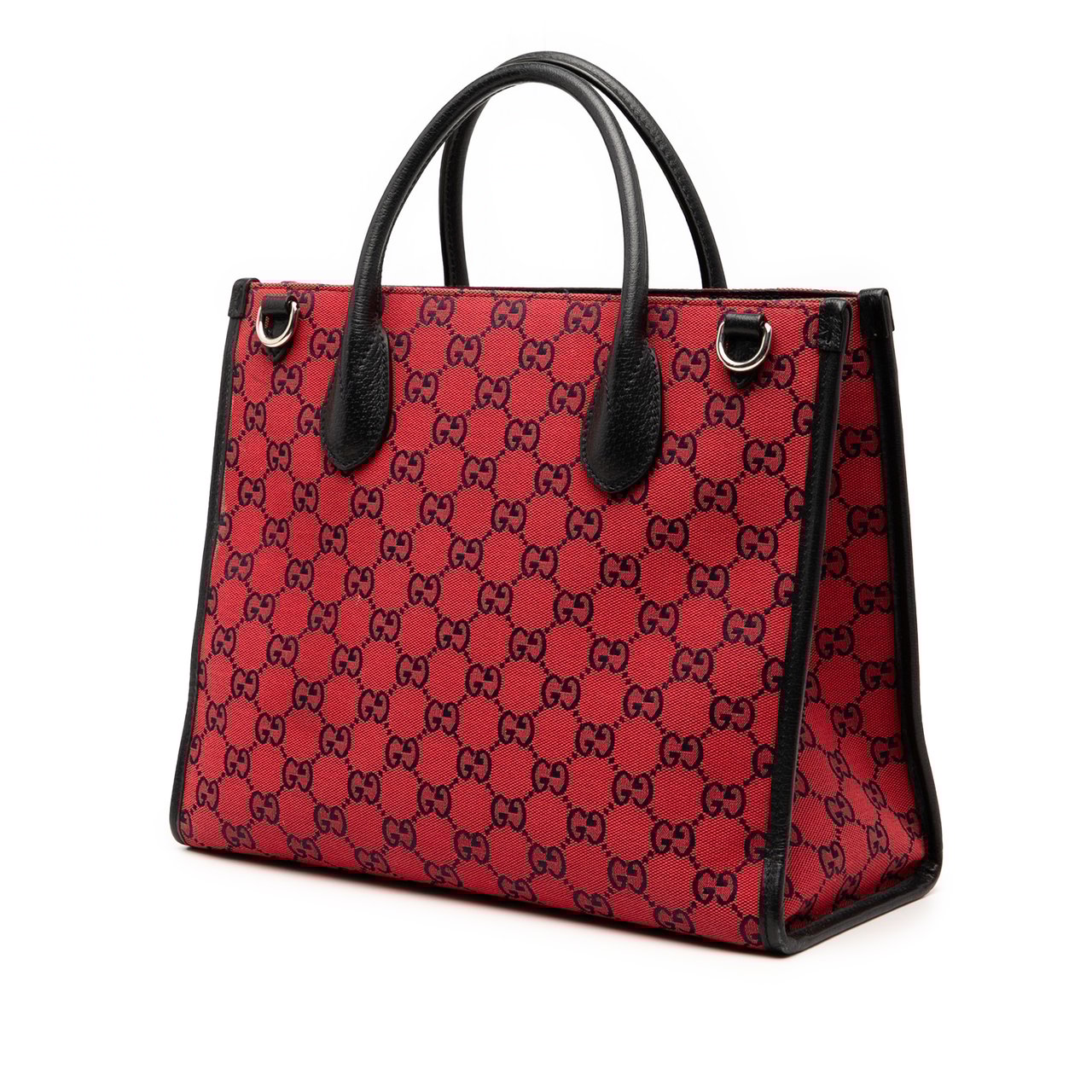 Gucci Small GG Canvas Interlocking G Tote Rood