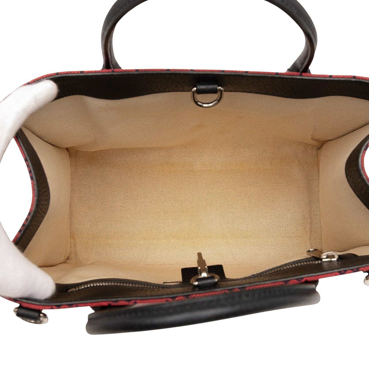 Gucci Small GG Canvas Interlocking G Tote Rood