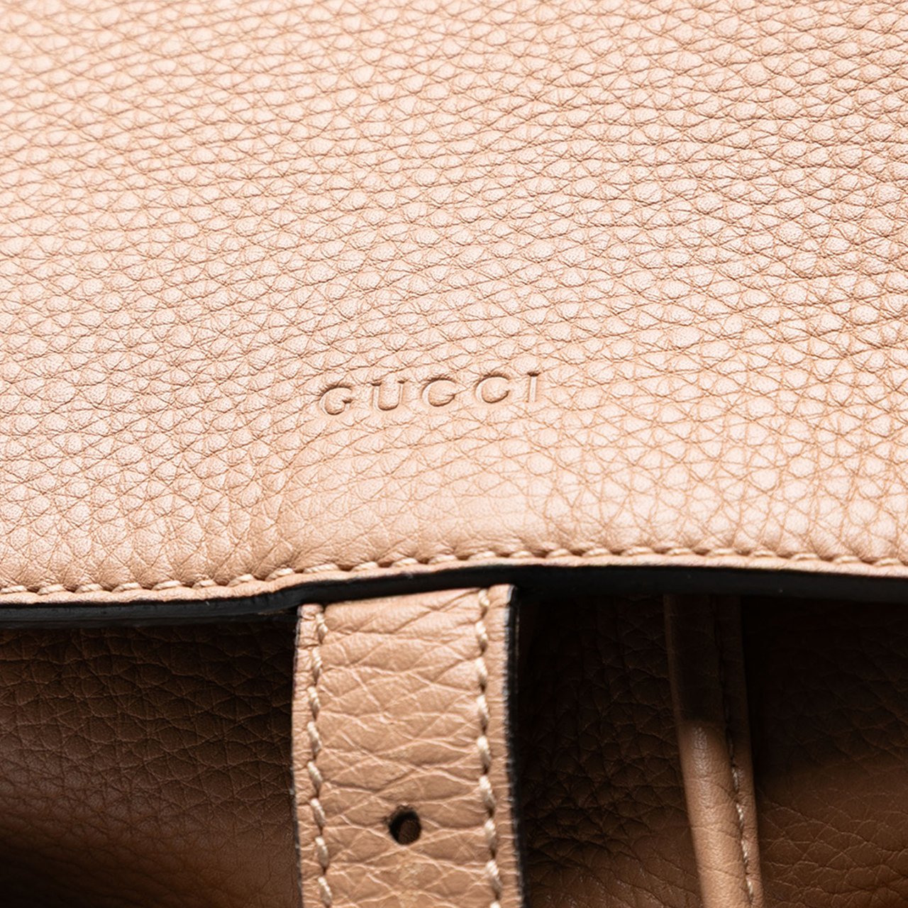 Gucci Leather Bamboo Tassel Backpack Bruin