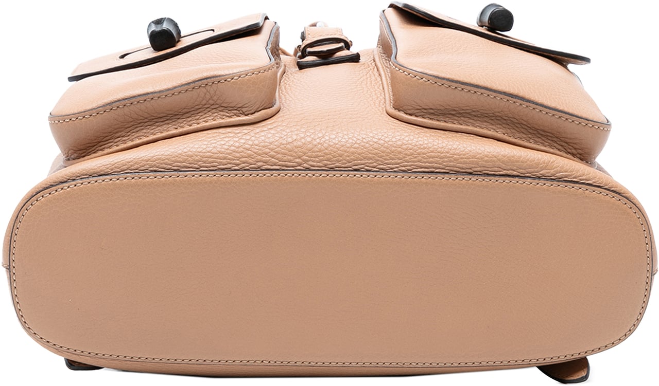 Gucci Leather Bamboo Tassel Backpack Bruin