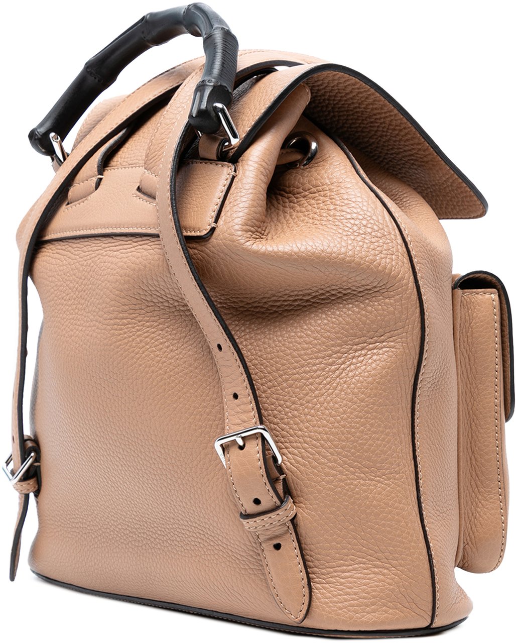 Gucci Leather Bamboo Tassel Backpack Bruin