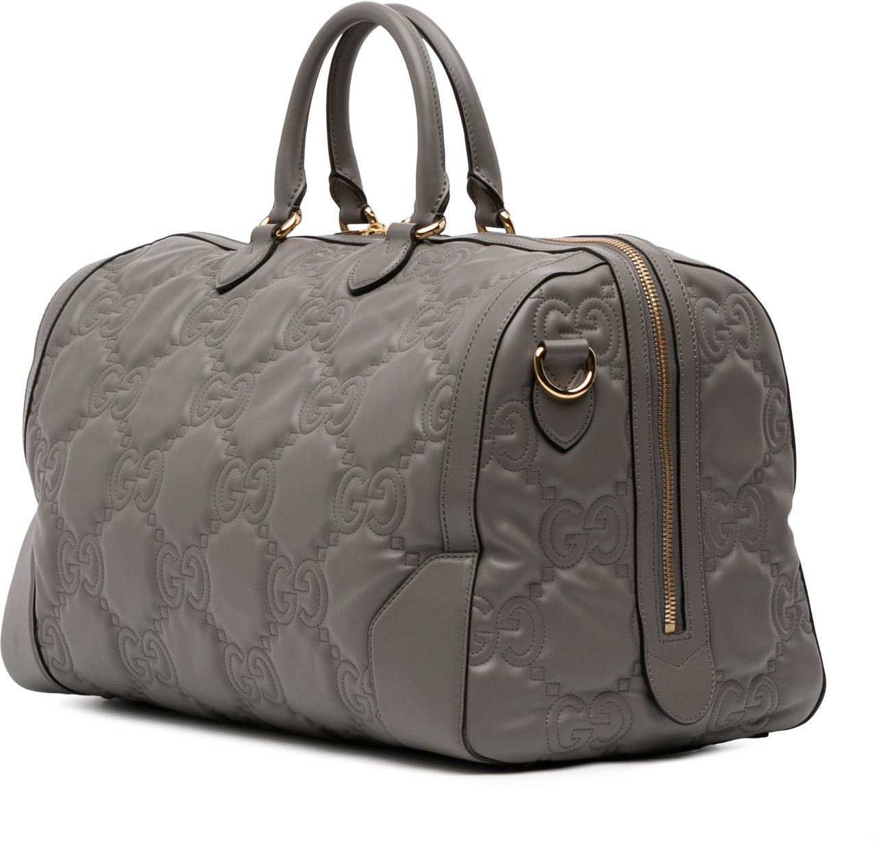 Gucci Medium GG Matelasse Leather Duffle Bag Grijs