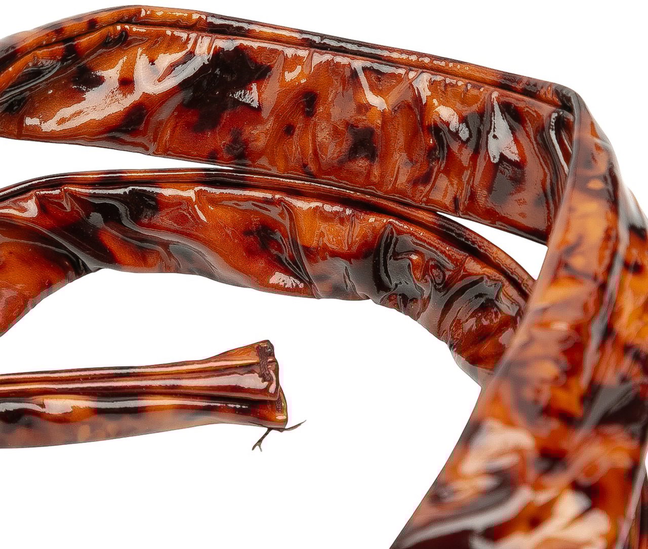 Gucci Patent Tortoise Shell Monogram Hysteria Tote Bruin