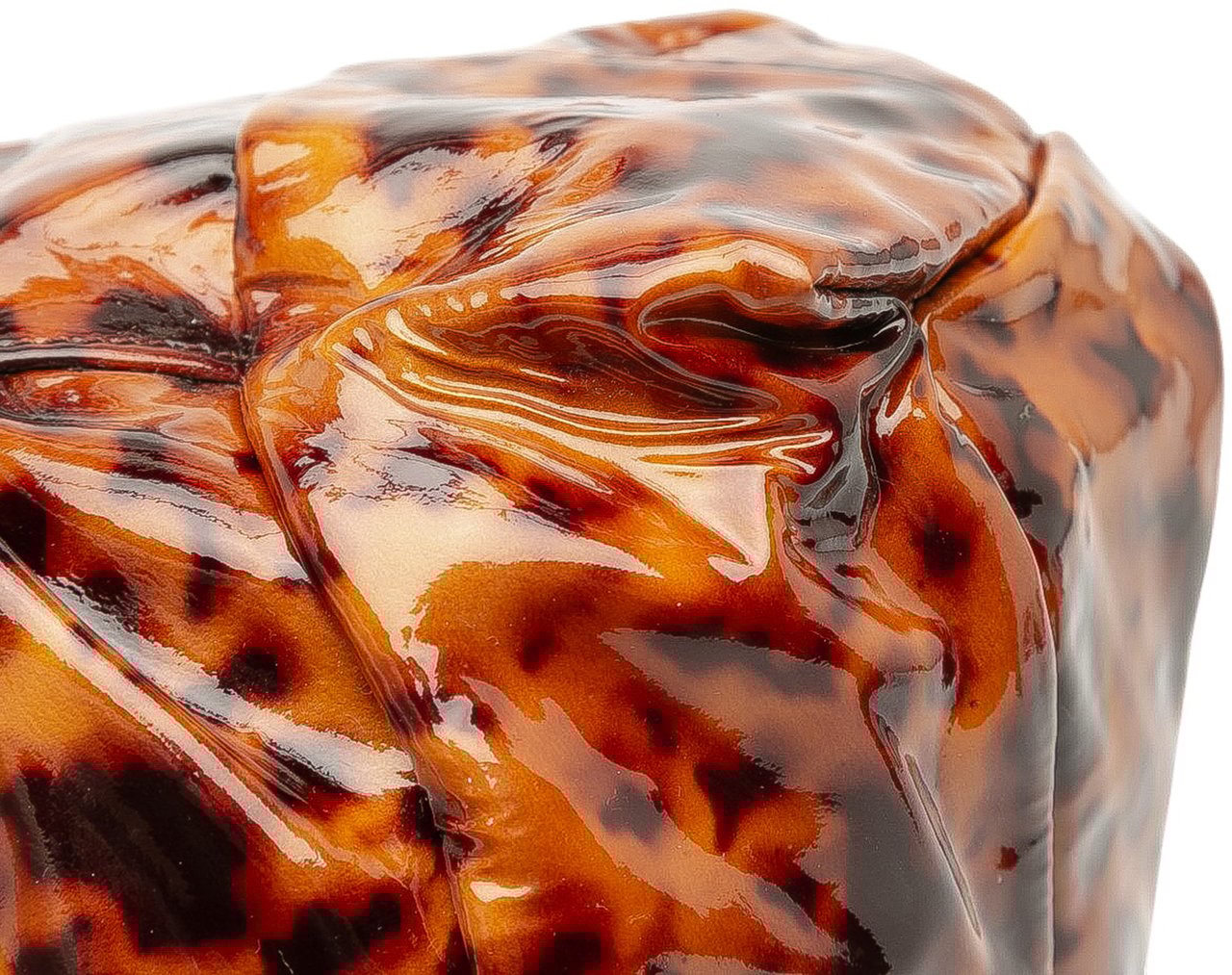 Gucci Patent Tortoise Shell Monogram Hysteria Tote Bruin