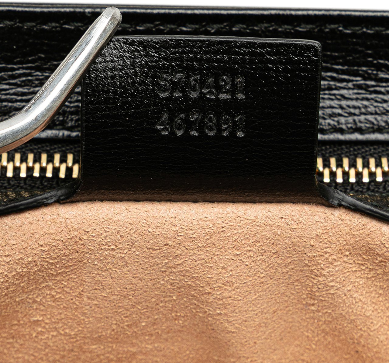 Gucci Small Leather Marina Chain Shoulder Bag Zwart