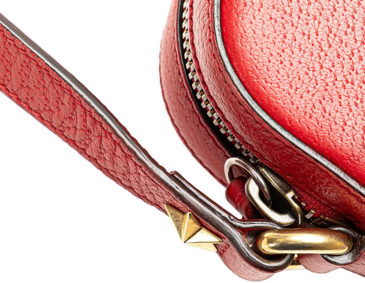 Gucci Leather Animalier Web Disco Crossbody Rood