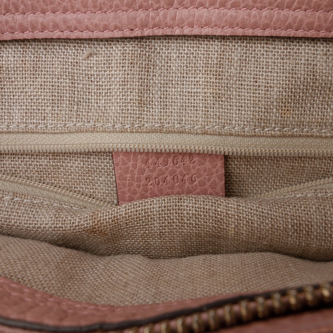 Gucci Leather Bamboo Tassel Satchel Roze