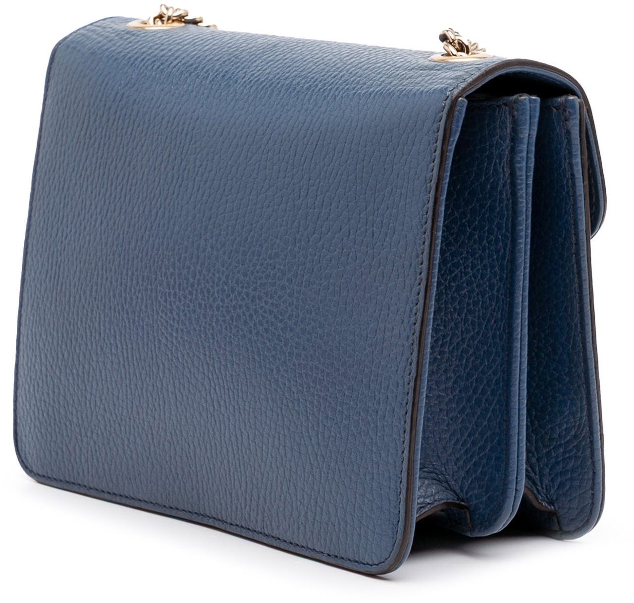 Gucci Small Dollar Calfskin Interlocking G Crossbody Blauw