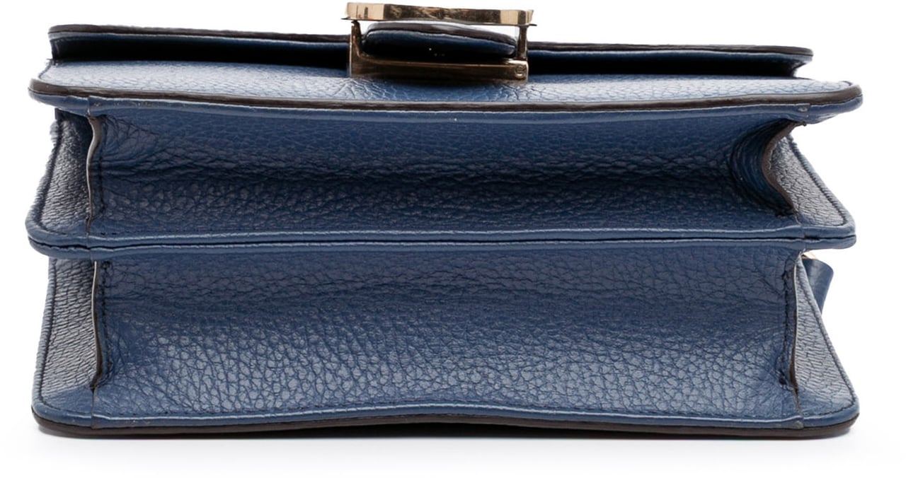 Gucci Small Dollar Calfskin Interlocking G Crossbody Blauw