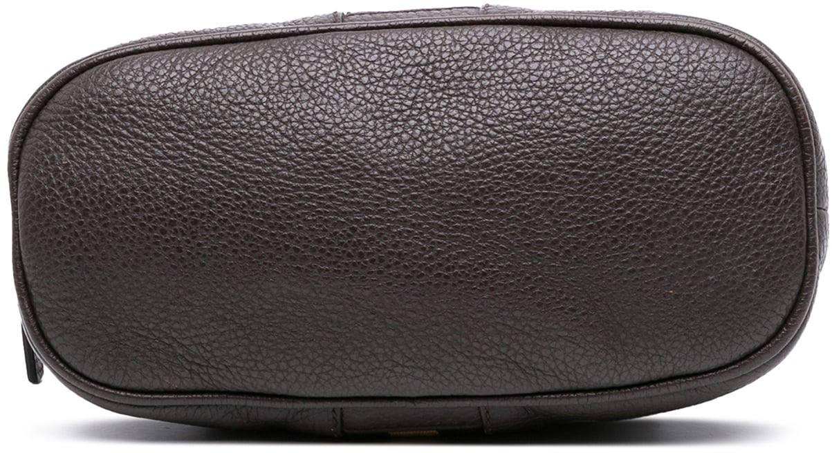 Gucci Mini Leather Web Dome Satchel Bruin