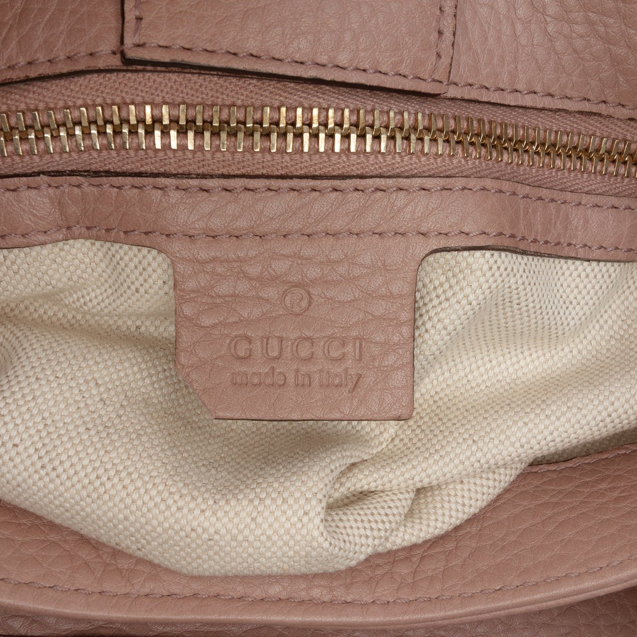 Gucci Small Calfskin Bamboo Shopper Satchel Roze