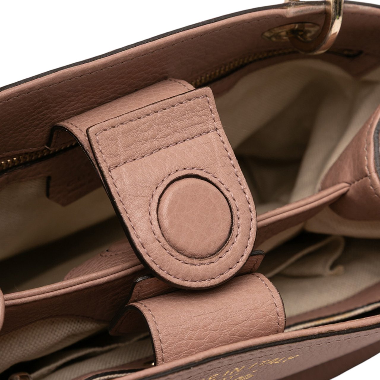 Gucci Small Calfskin Bamboo Shopper Satchel Roze