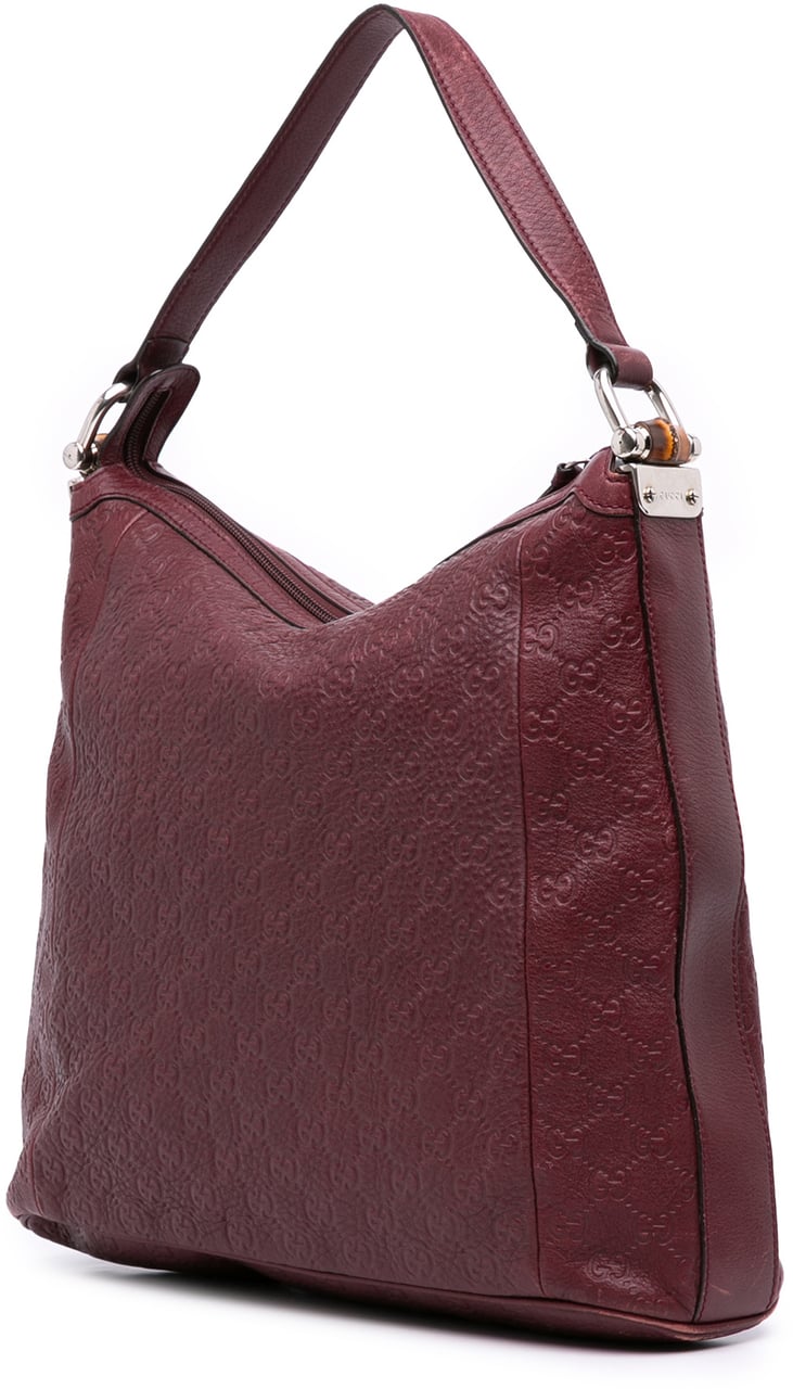 Gucci Guccissima Bamboo D Ring Hobo Rood