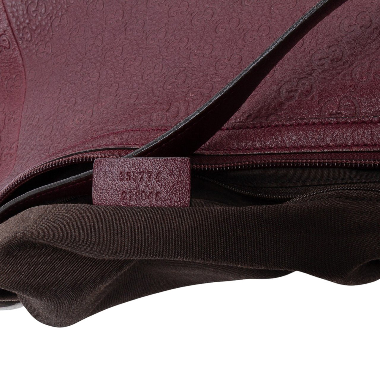 Gucci Guccissima Bamboo D Ring Hobo Rood