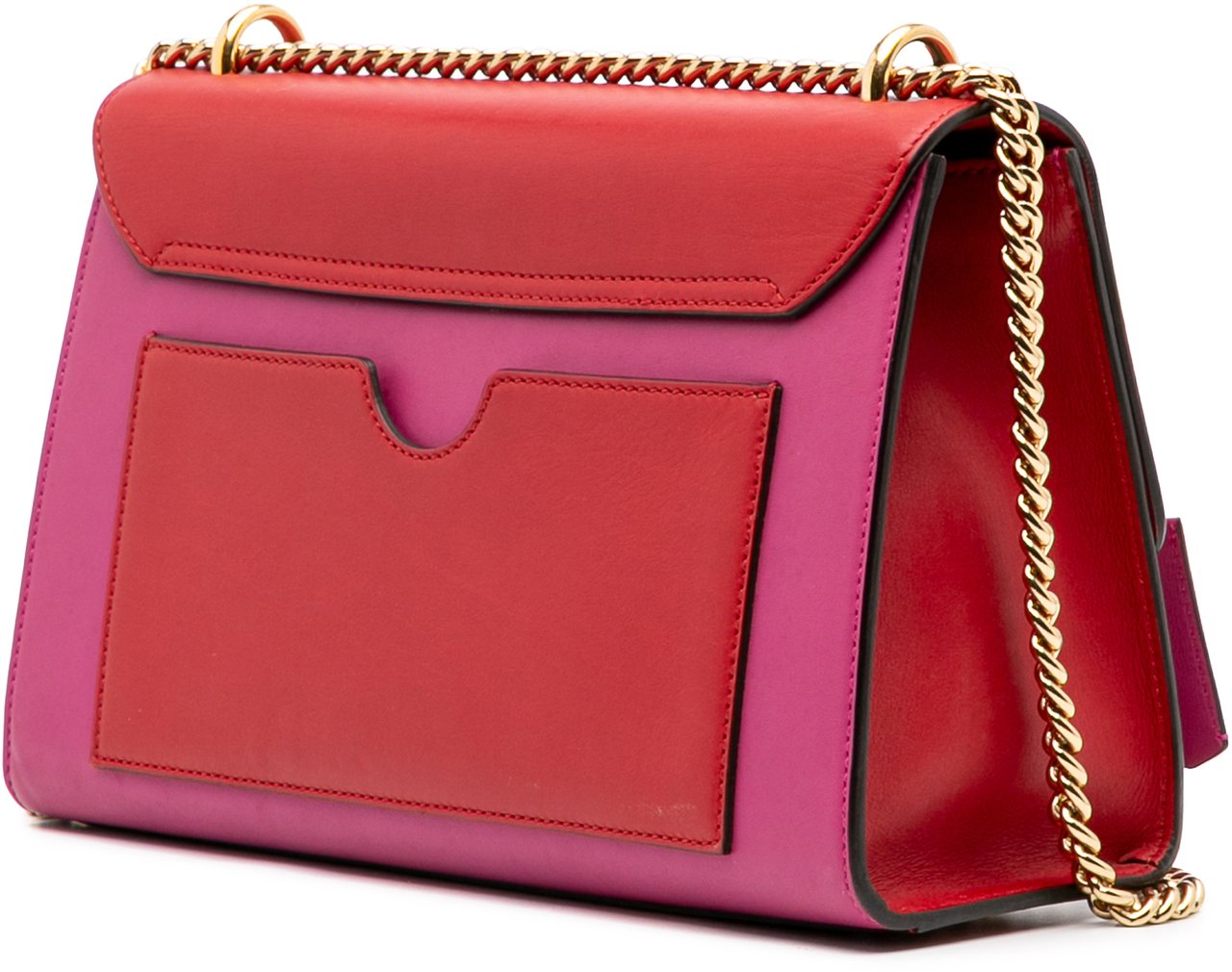 Gucci Medium Bicolor Leather Padlock Shoulder Bag Roze