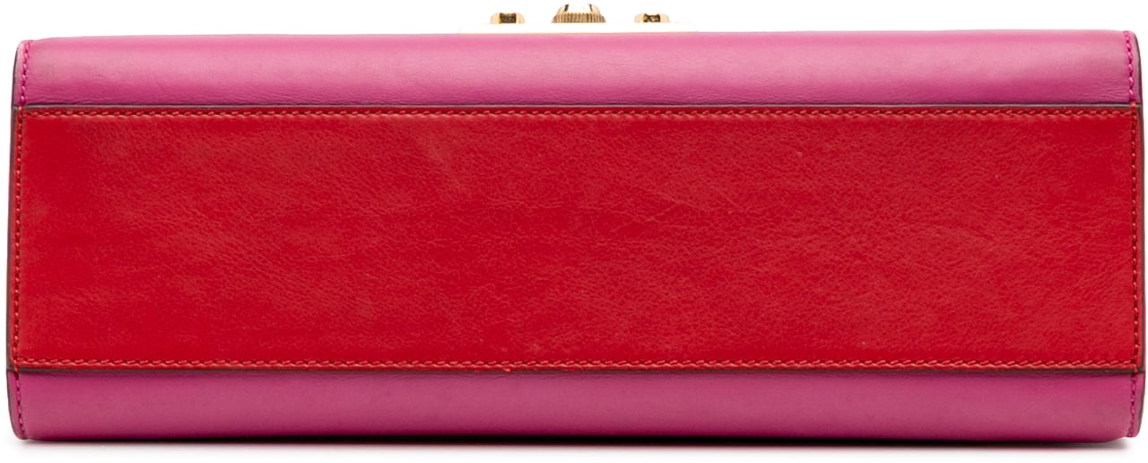 Gucci Medium Bicolor Leather Padlock Shoulder Bag Roze