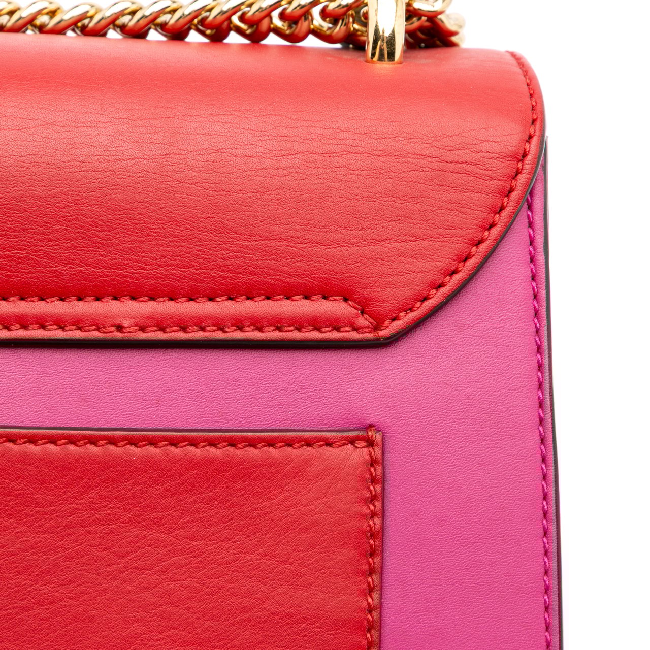 Gucci Medium Bicolor Leather Padlock Shoulder Bag Roze