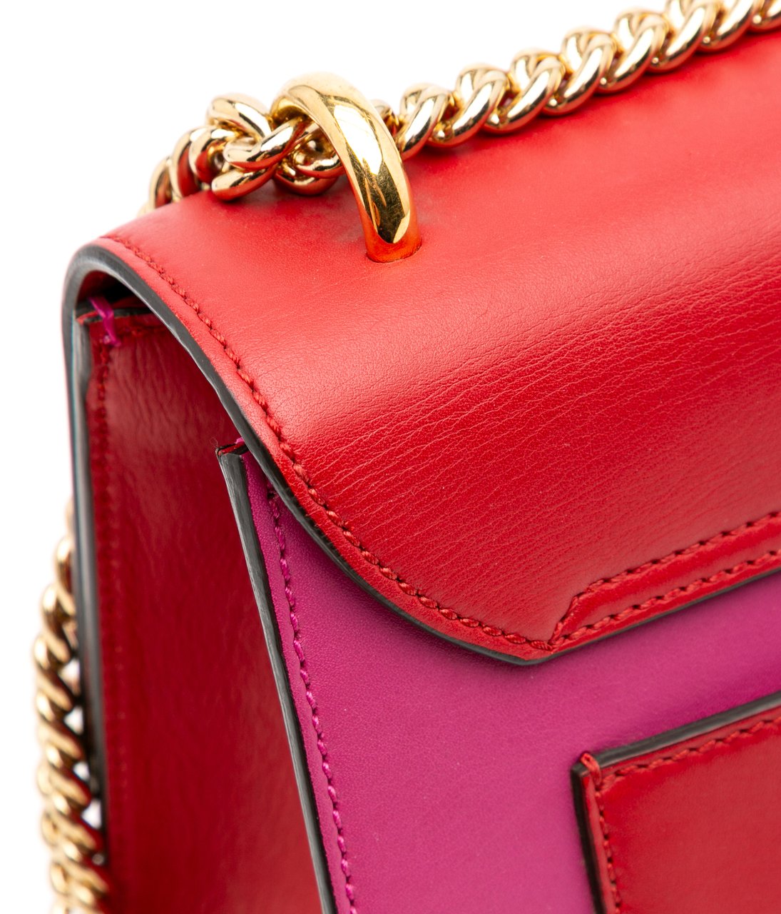 Gucci Medium Bicolor Leather Padlock Shoulder Bag Roze