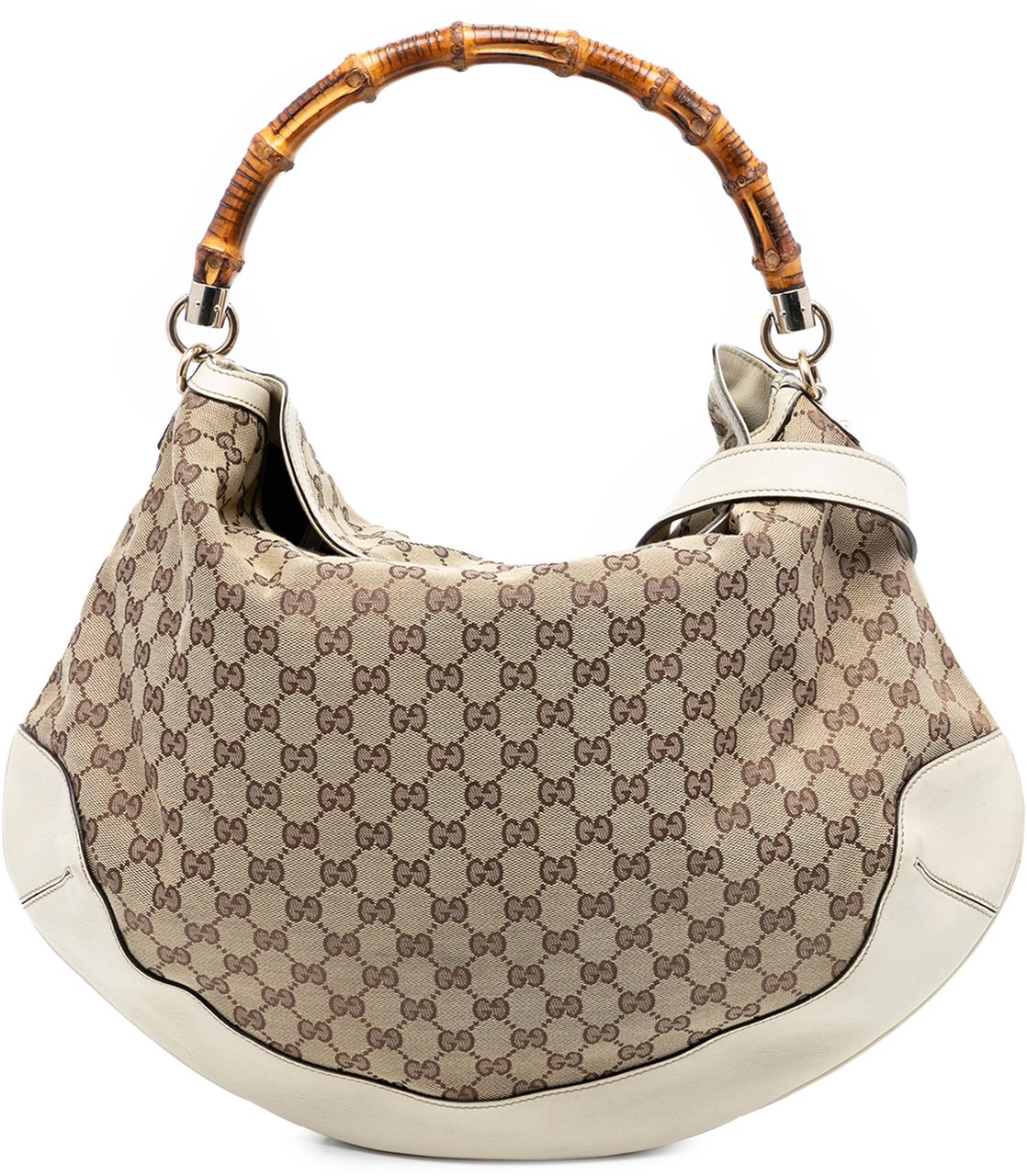 Gucci GG Canvas Peggy Bamboo Hobo Bruin