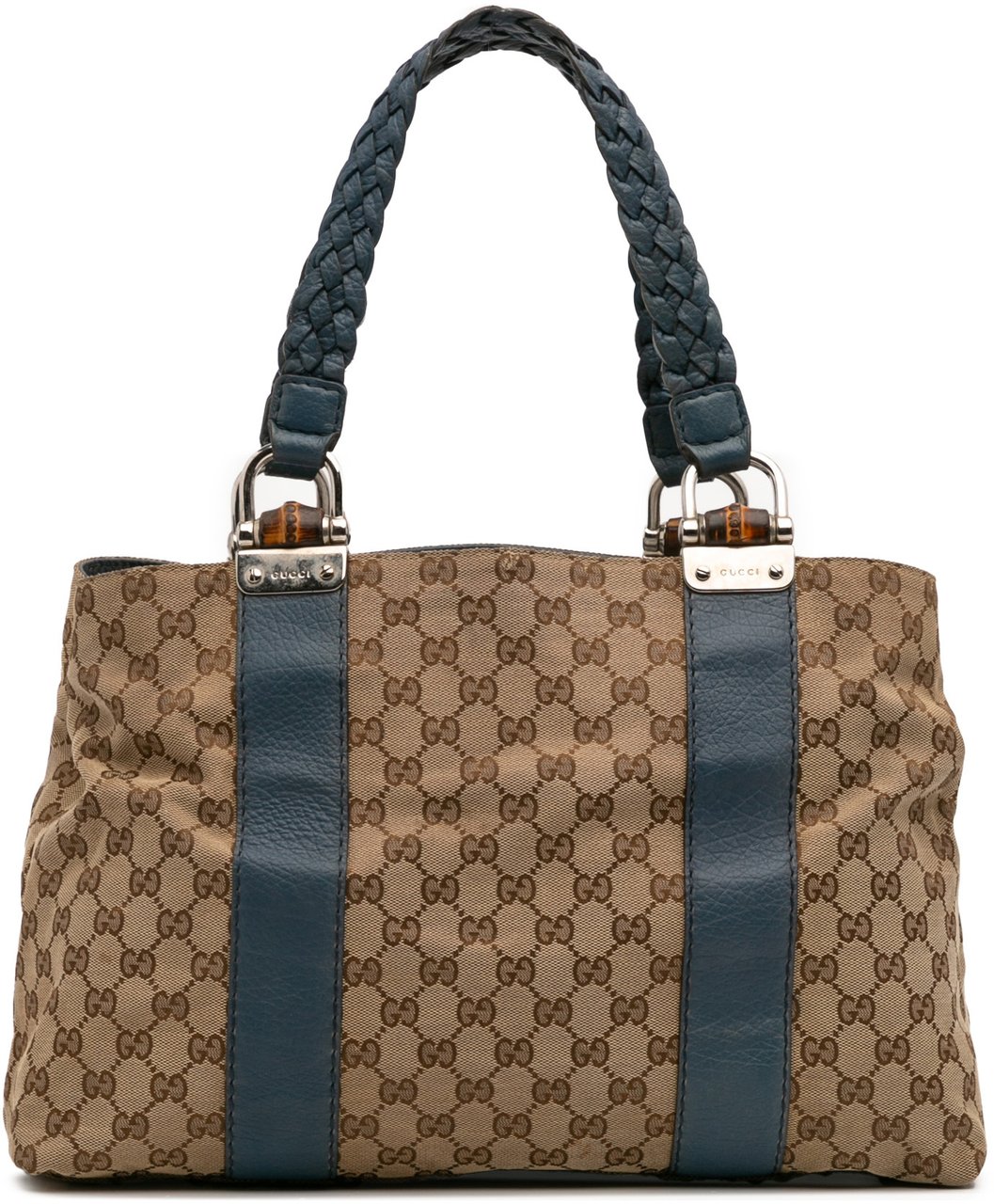 Gucci GG Canvas Bamboo Libeccio Tote Bruin