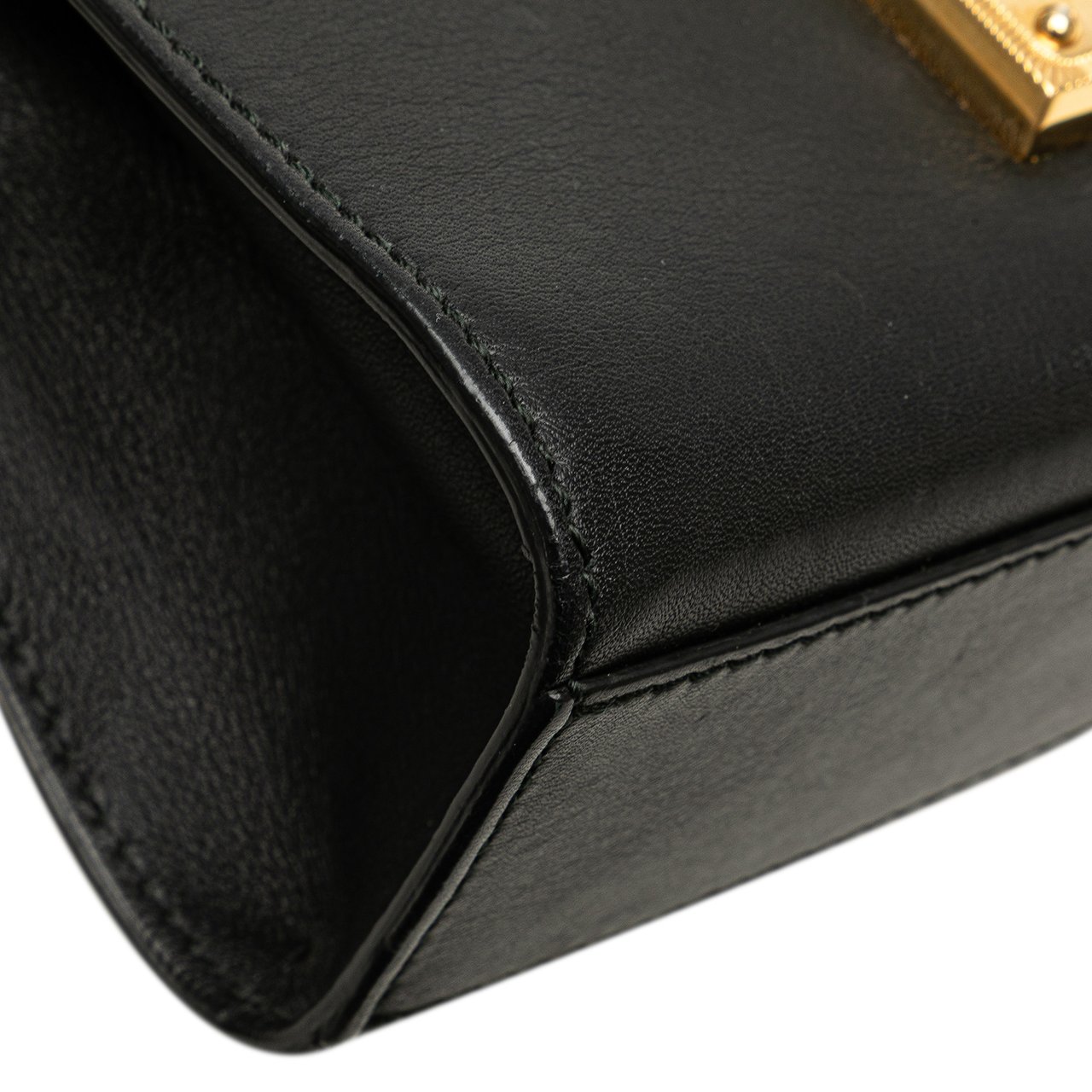Gucci Small Leather Padlock Crossbody Zwart