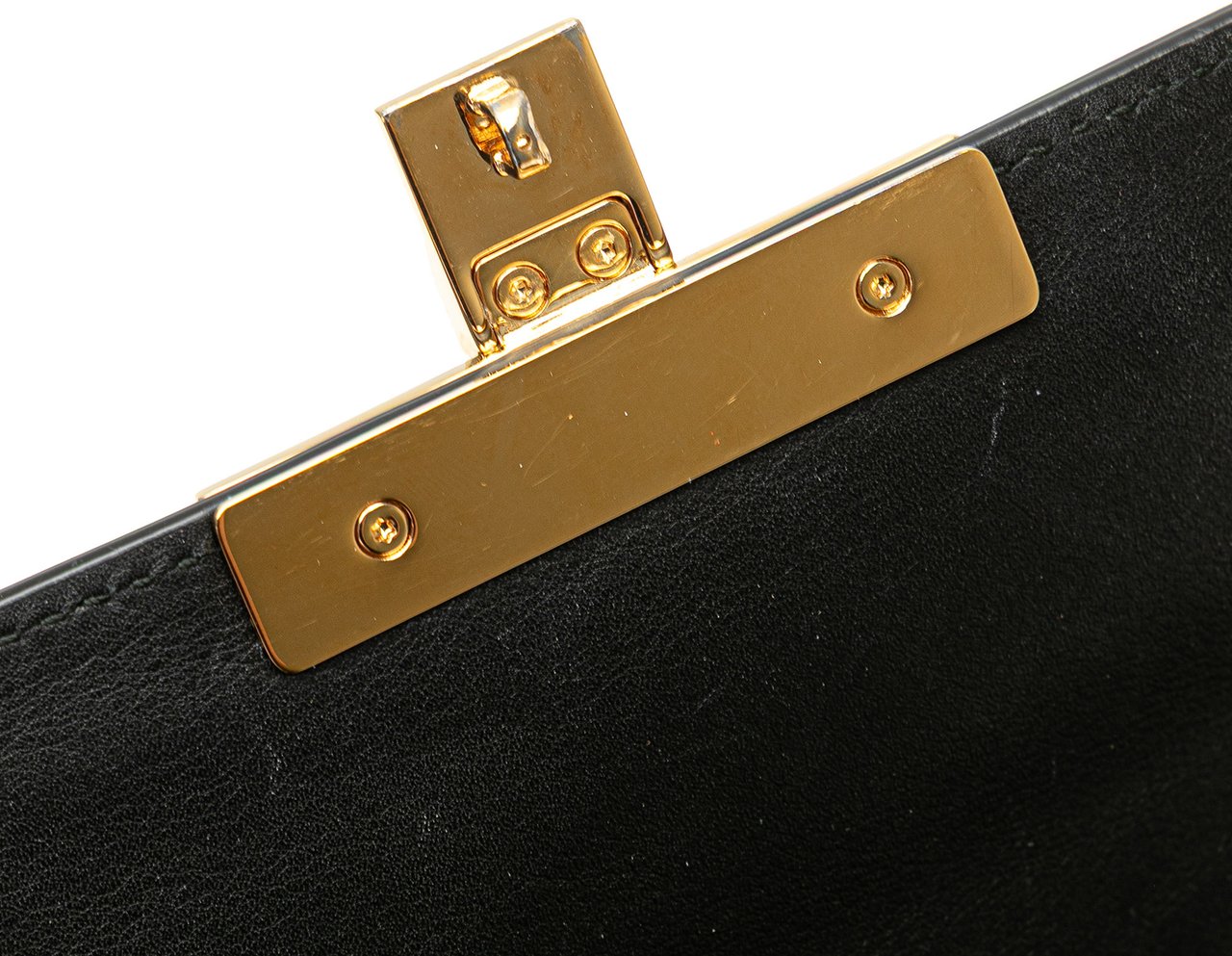 Gucci Small Leather Padlock Crossbody Zwart