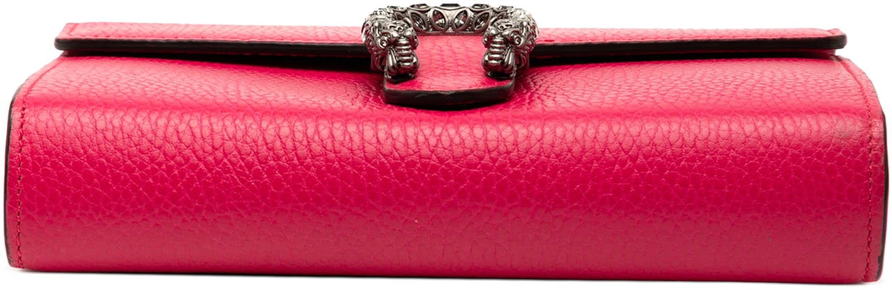 Gucci Mini Leather Dionysus Wallet on Chain Roze