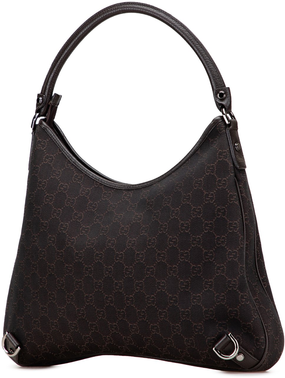 Gucci GG Denim Abbey D Ring Shoulder Bag Bruin