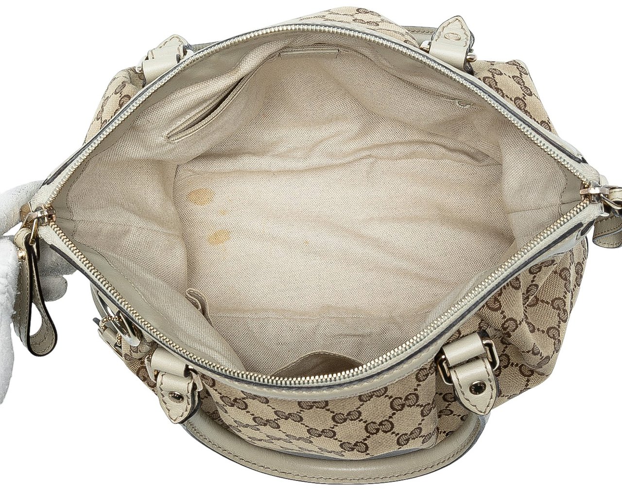 Gucci GG Canvas Sukey Satchel Bruin