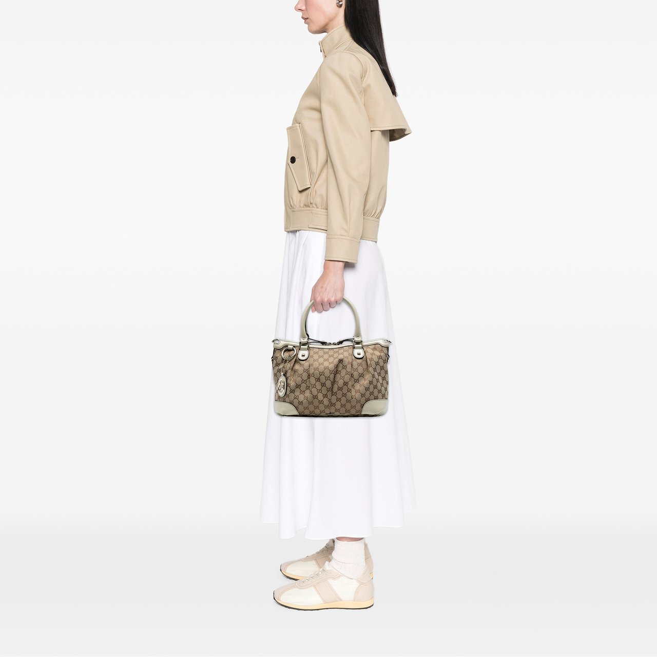 Gucci GG Canvas Sukey Satchel Bruin