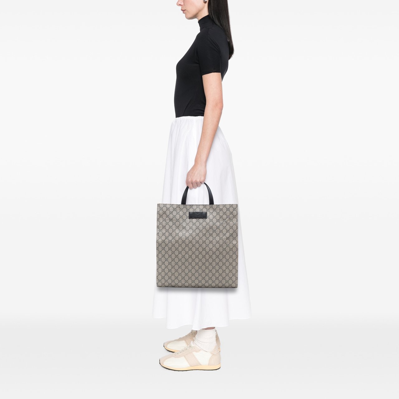 Gucci GG Supreme Convertible Soft Tote Bruin