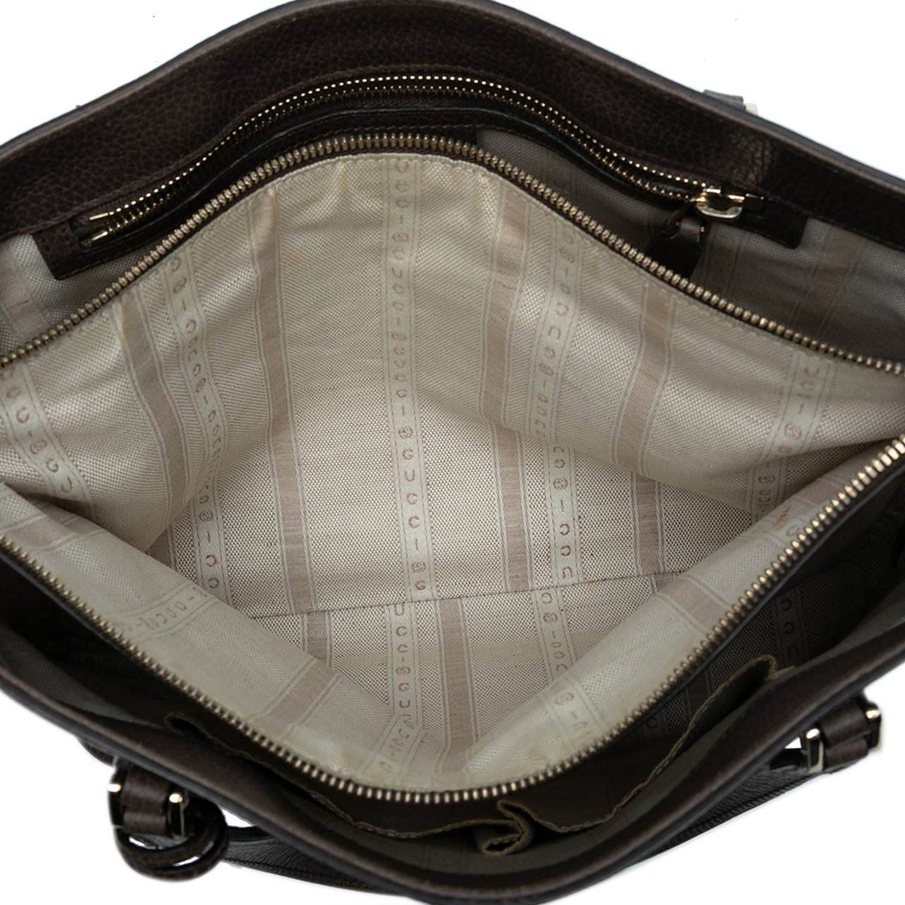 Gucci Pebbled Leather Lady Dollar Tote Goud