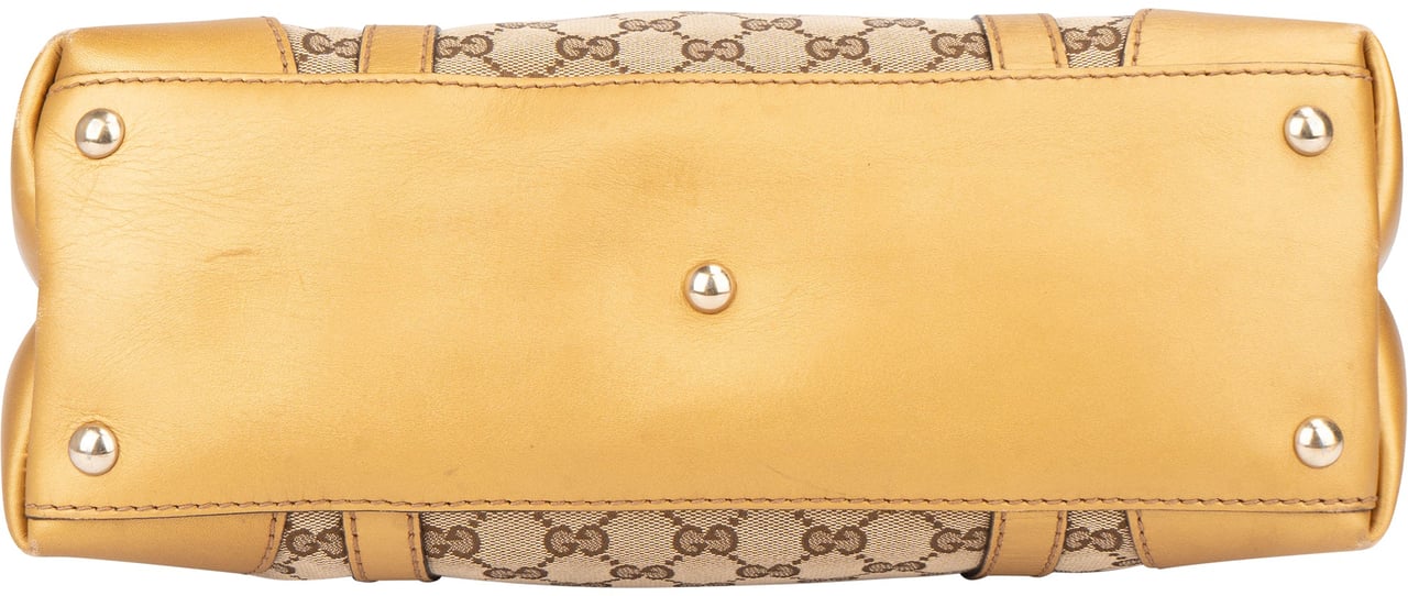 Gucci Gucci GG Monogram Twin Heart Handbag Bruin