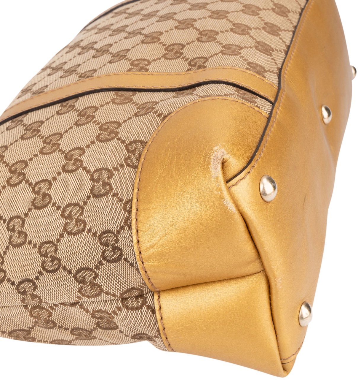 Gucci Gucci GG Monogram Twin Heart Handbag Bruin