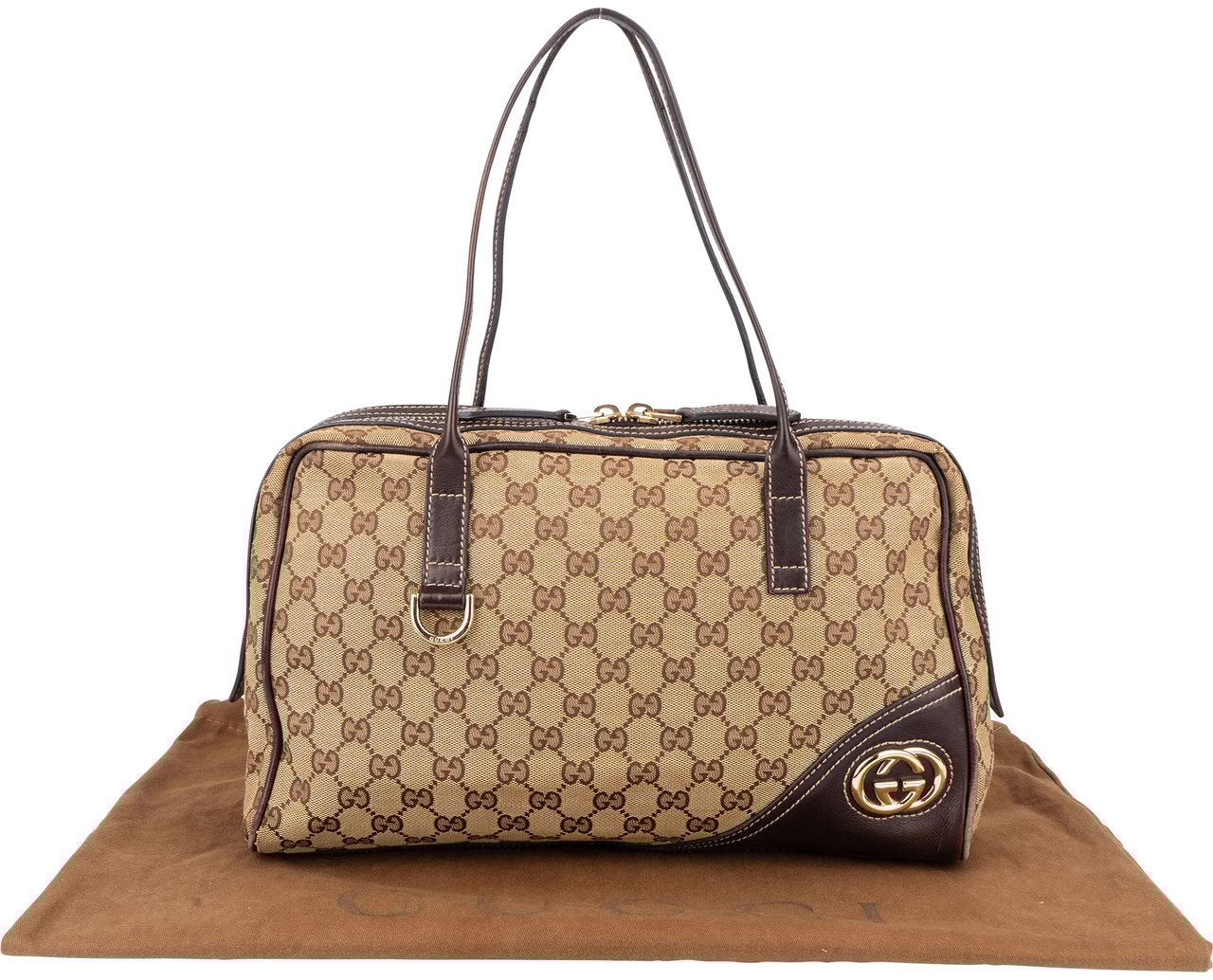 Gucci Gucci GG Monogram Handbag Bruin