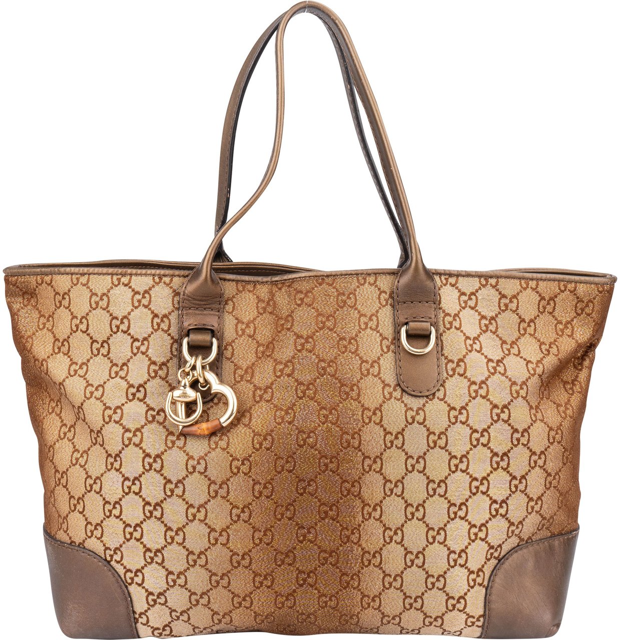 Gucci Gucci GG Monogram Charmy Handbag Bruin