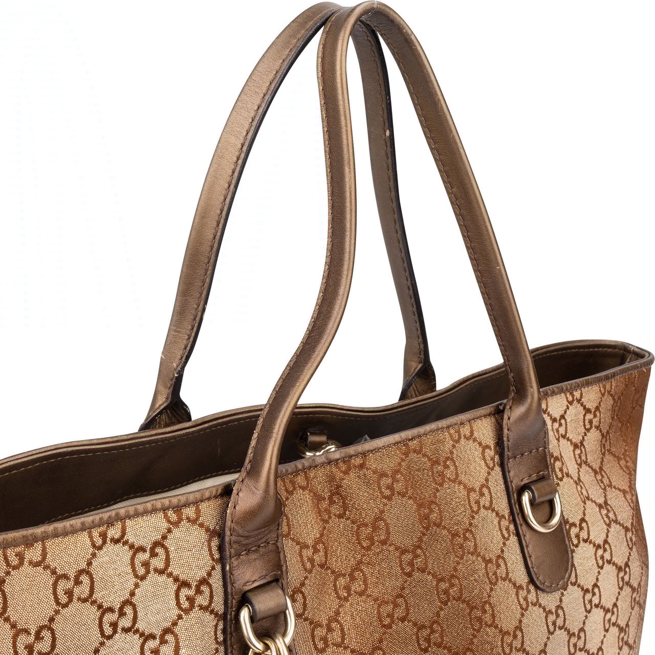 Gucci Gucci GG Monogram Charmy Handbag Bruin