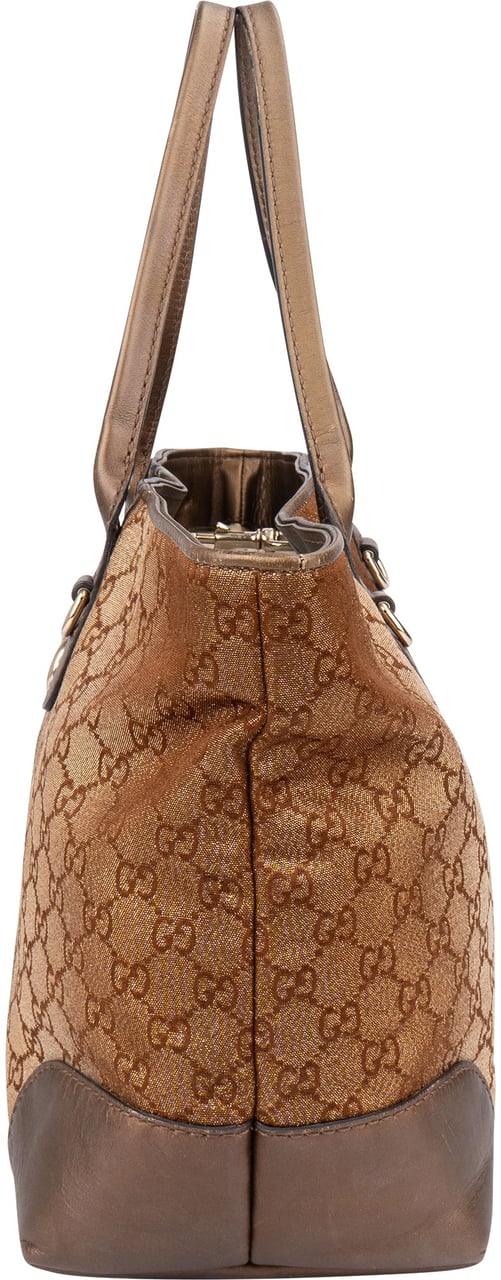 Gucci Gucci GG Monogram Charmy Handbag Bruin