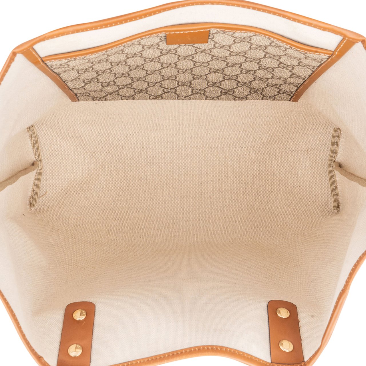 Gucci Gucci Canvas GG Monogram Sherry Line Handbag Bruin