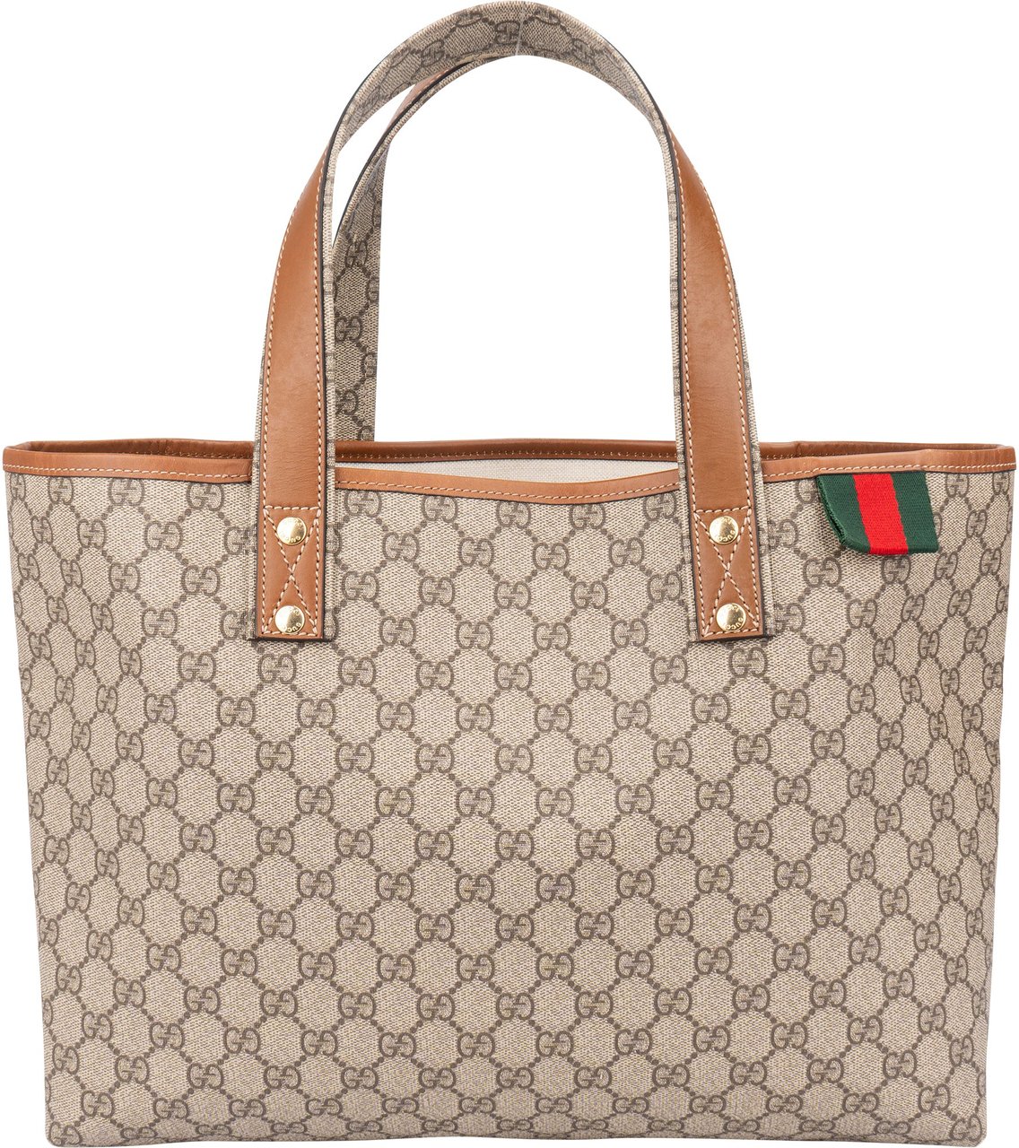 Gucci Gucci Canvas GG Monogram Sherry Line Handbag Bruin