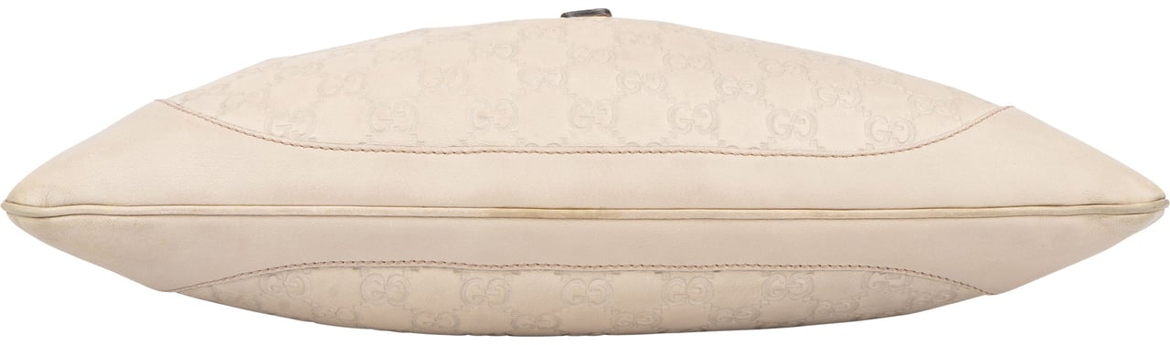 Gucci Gucci Leather GG Monogram Jackie Handbag Wit