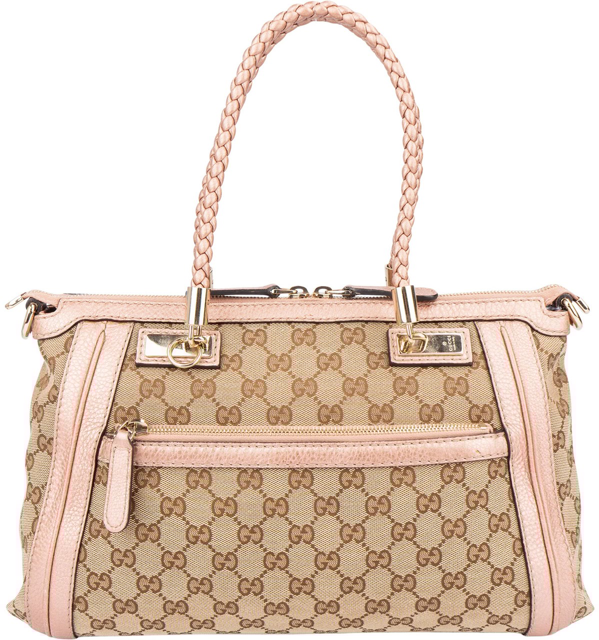 Gucci Gucci GG Monogram Bamboo Handbag Bruin