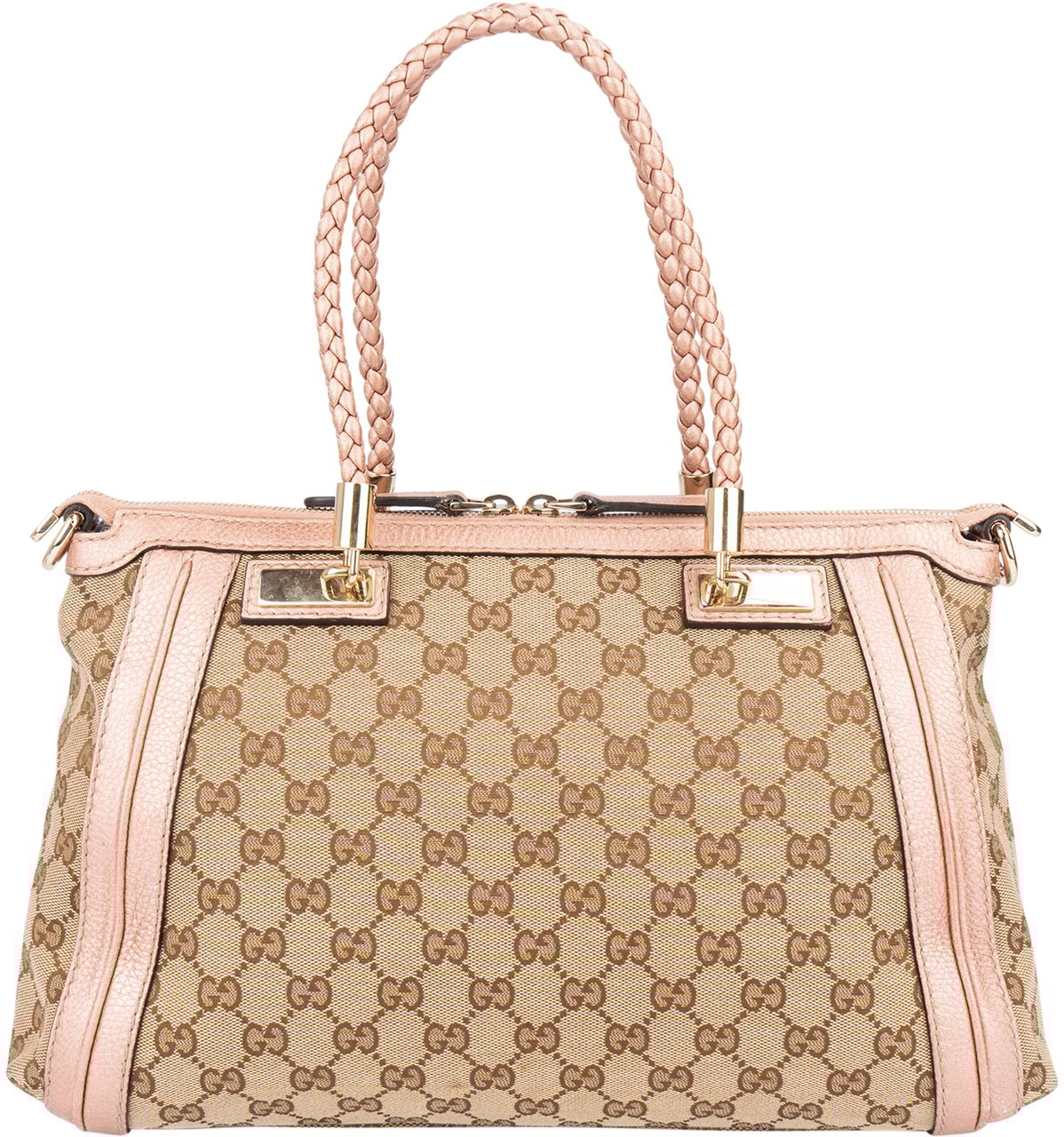 Gucci Gucci GG Monogram Bamboo Handbag Bruin