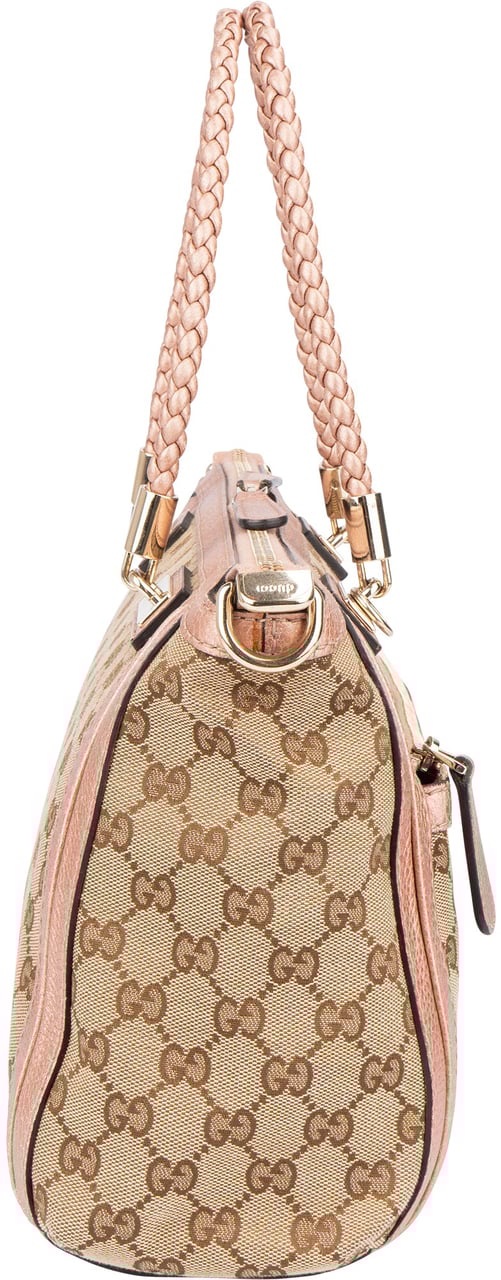 Gucci Gucci GG Monogram Bamboo Handbag Bruin