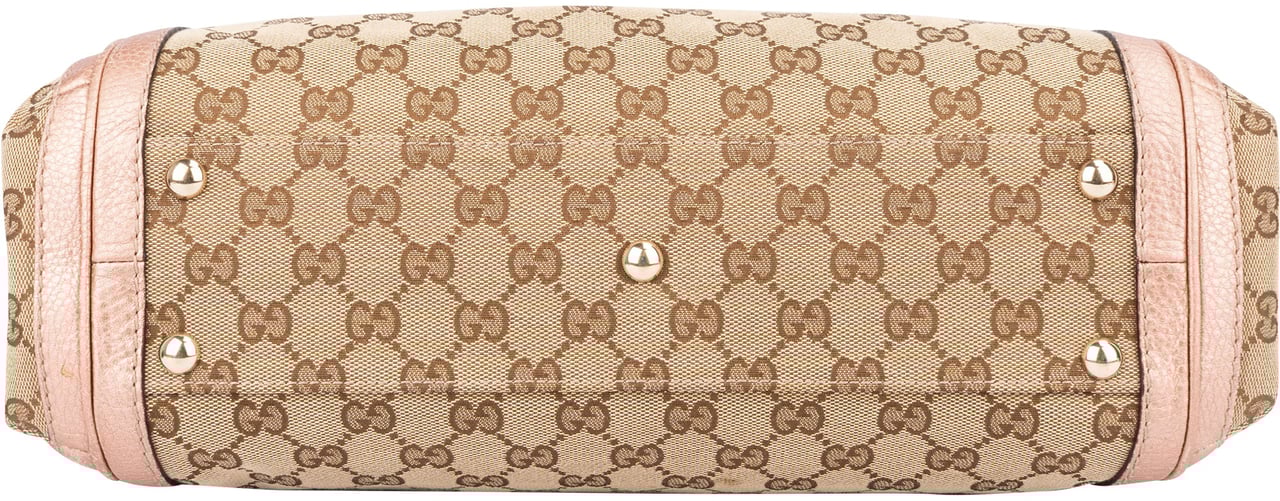 Gucci Gucci GG Monogram Bamboo Handbag Bruin