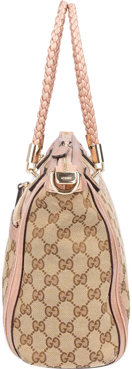 Gucci Gucci GG Monogram Bamboo Handbag Bruin
