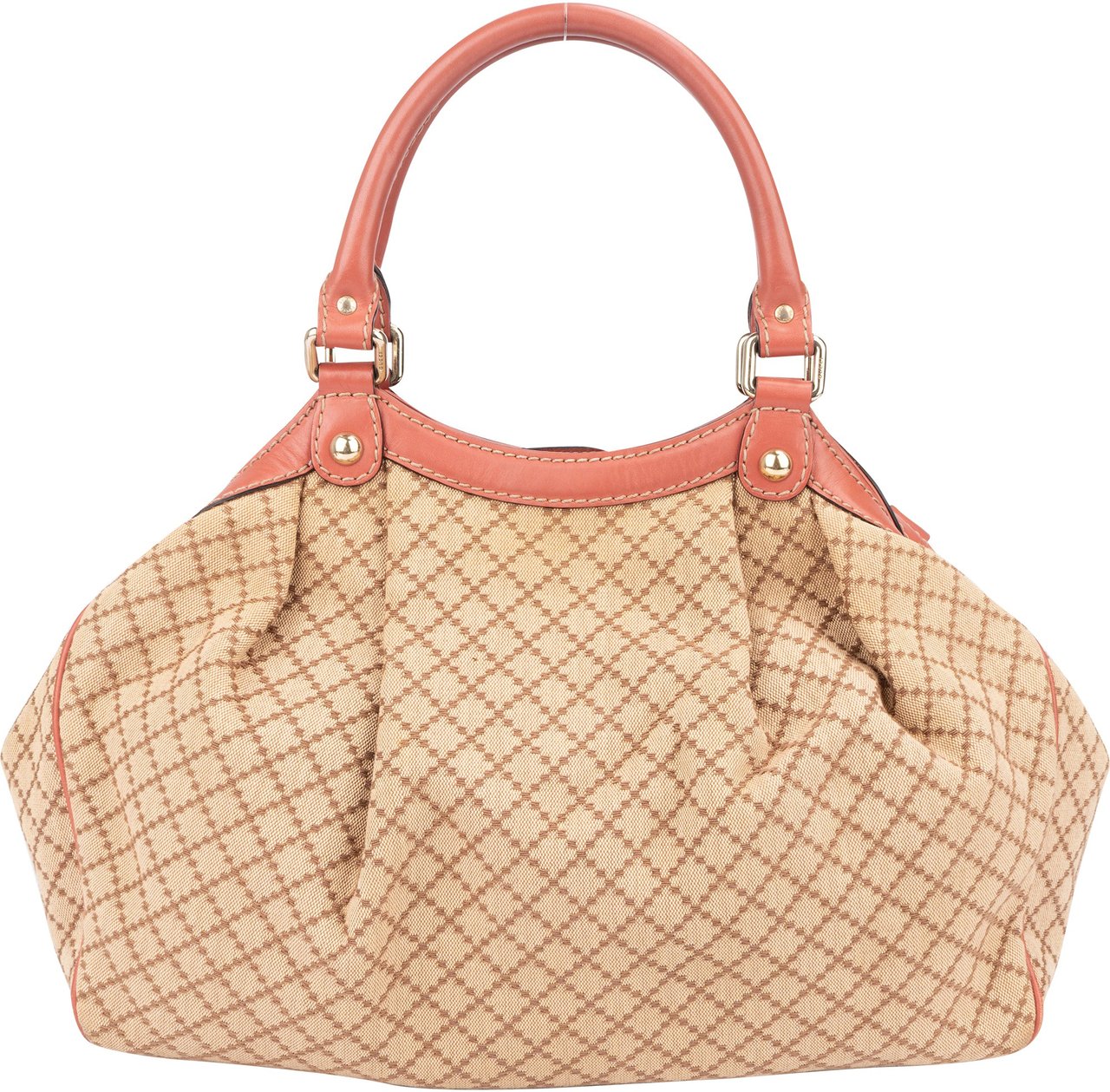 Gucci Gucci Diamante Monogram Sukey Handbag Beige